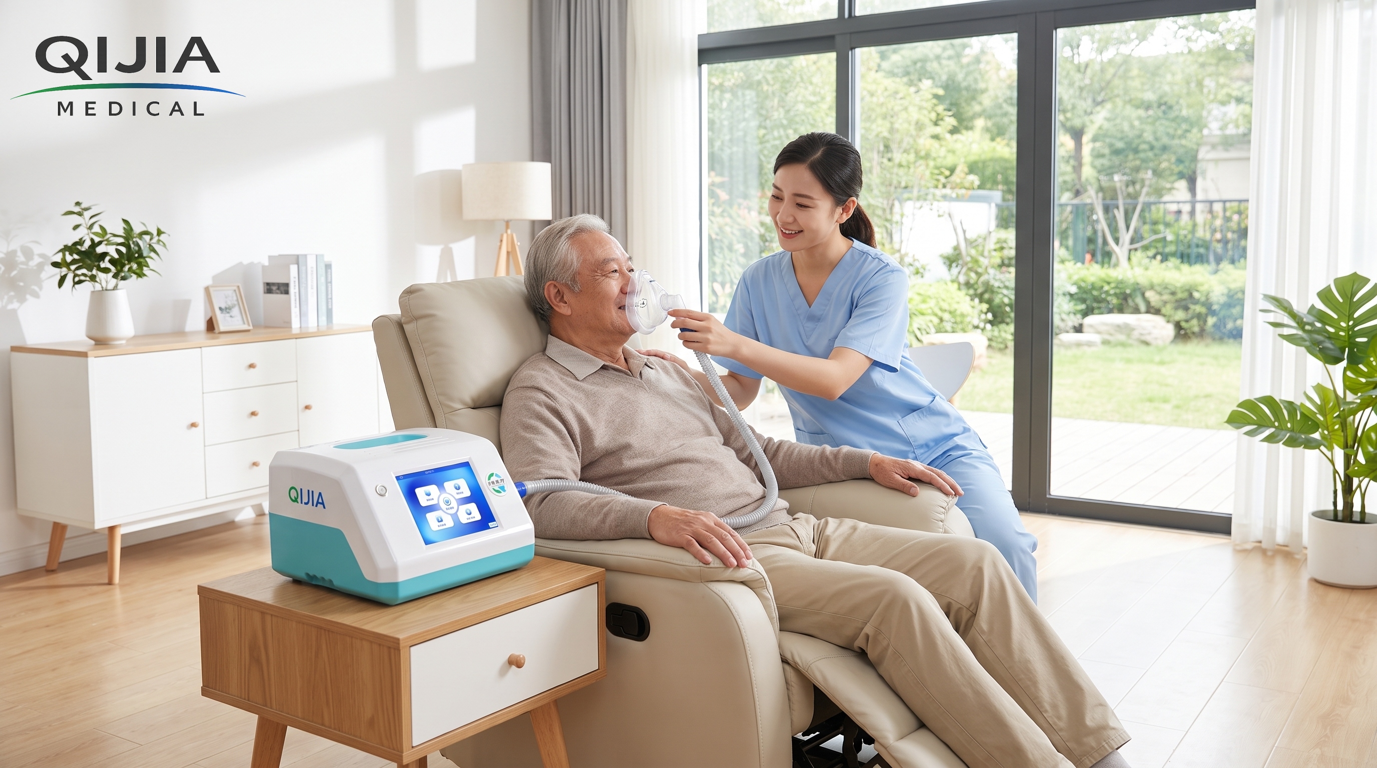 Caregiver_assisting_elderly_man_cough_aasist_device Caregiver_assisting_elderly_man_cough_aasist_device
