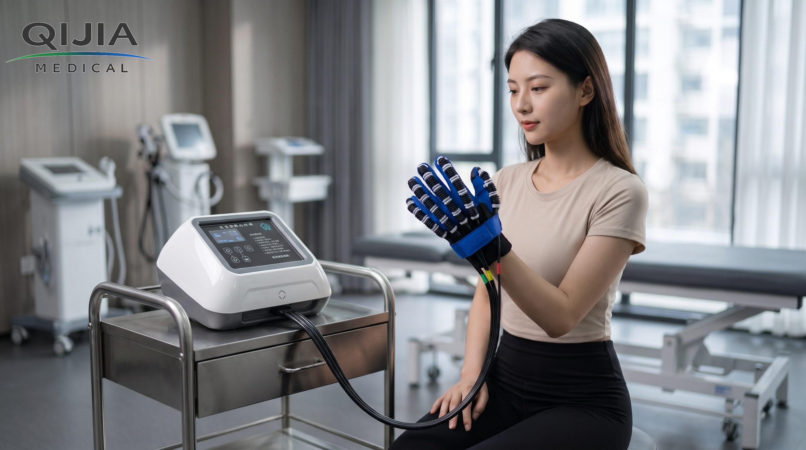 Woman_receiving_hand_robotic_smart_glove